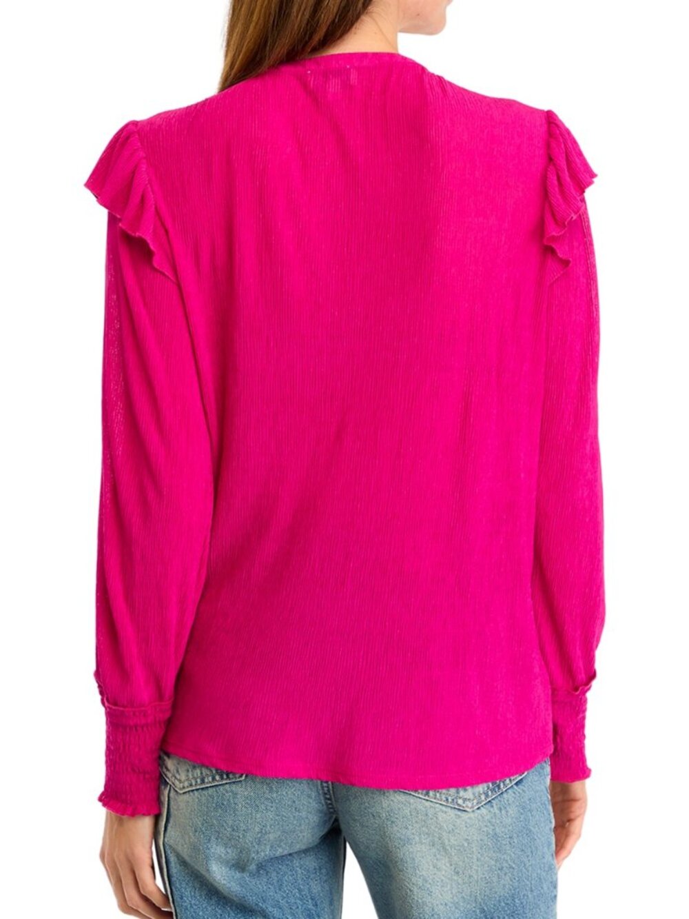 Wonderly Ruffle Shoulder Top - Picture 2 of 7